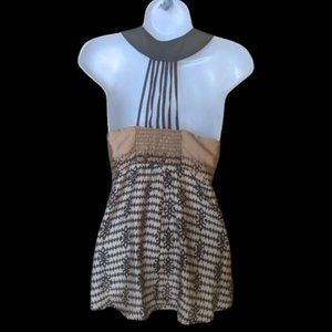 Black and Gold Satin Top Fits XS